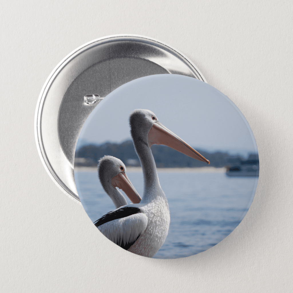 Pelican Button Badge