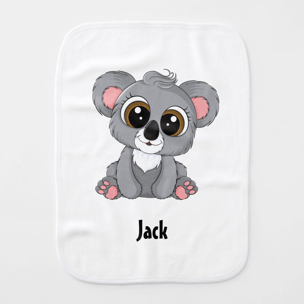 baby burp cloth - koala