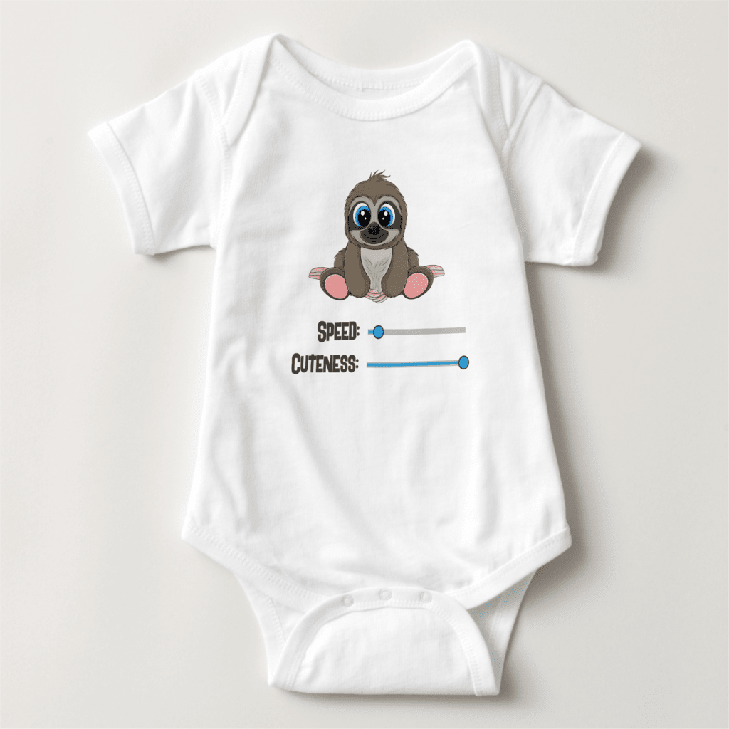 Slow but cute baby sloth outfit for babies