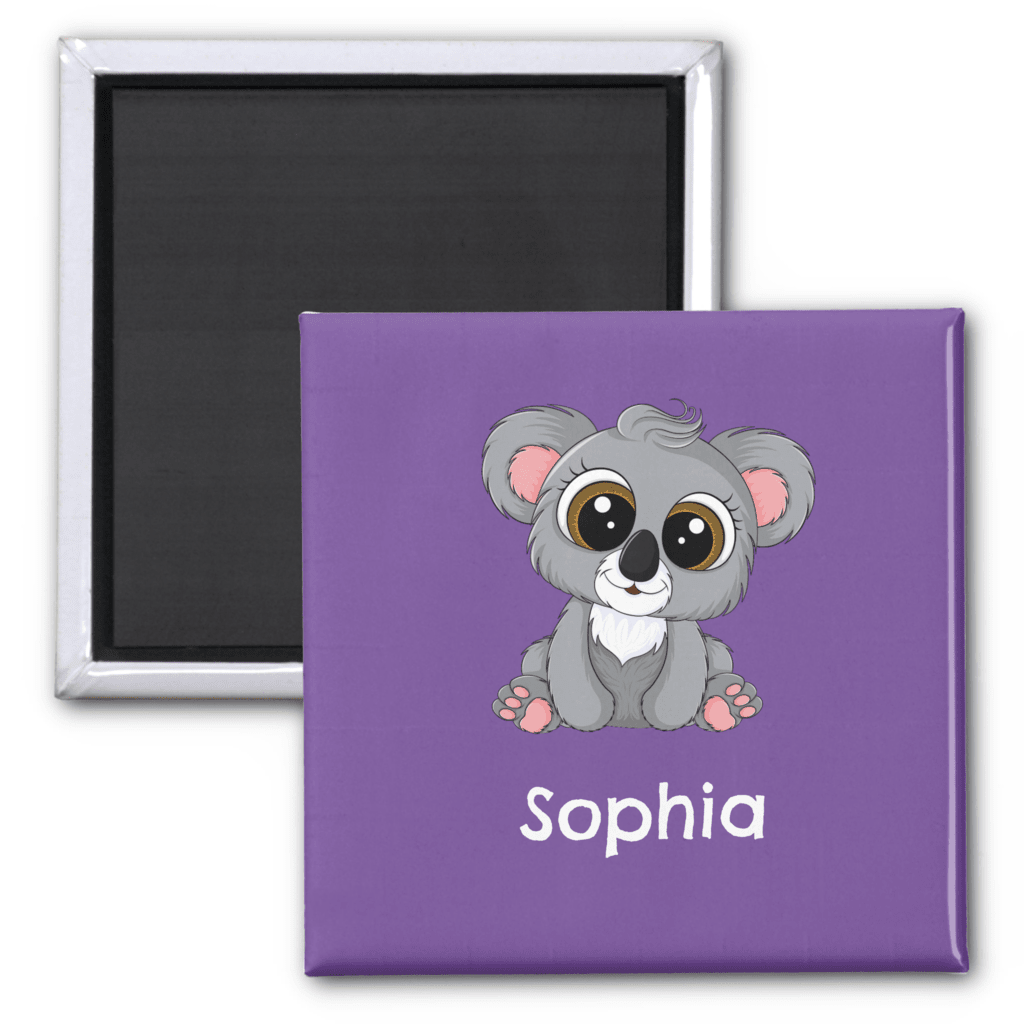 Square koala magnet